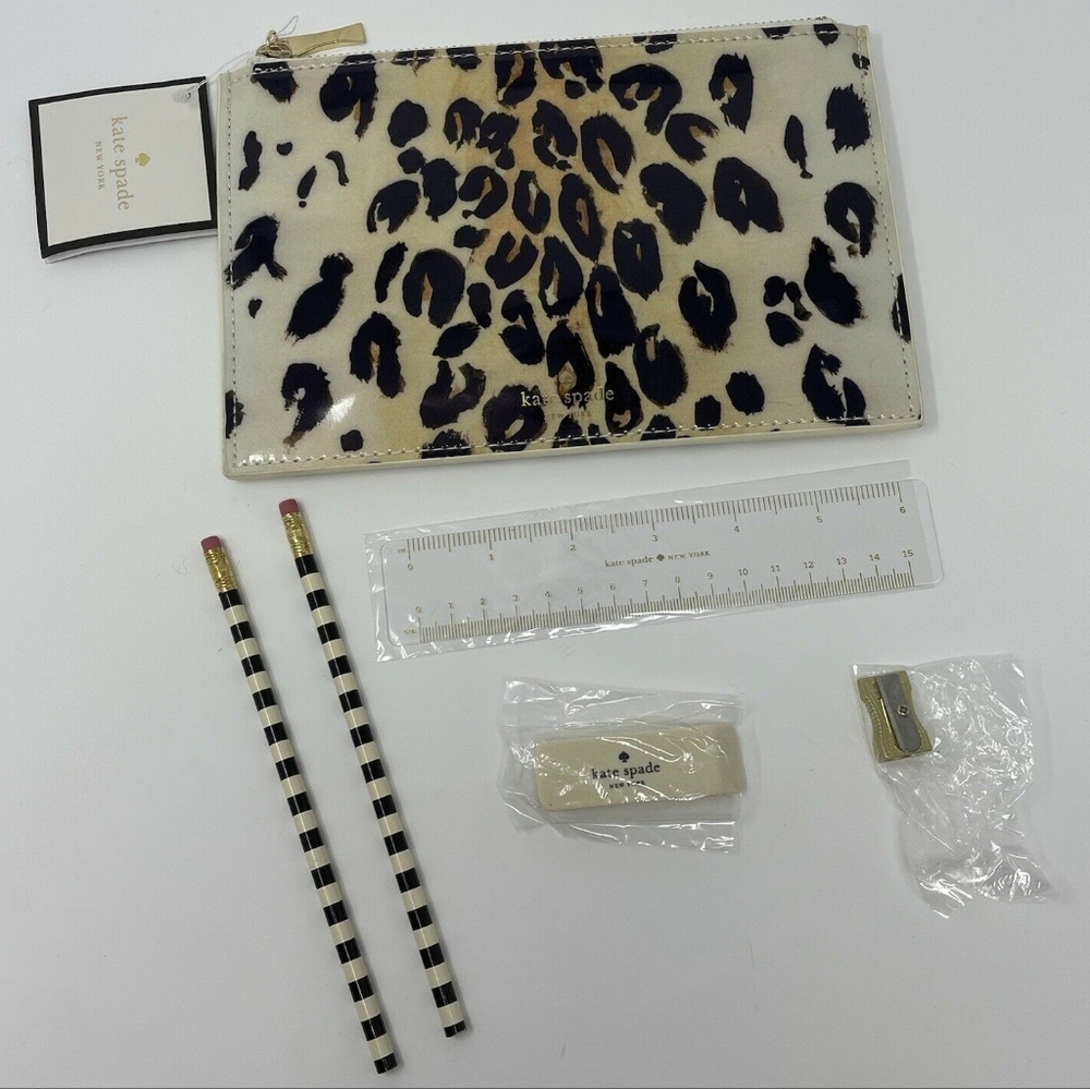 KATE SPADE Leopard Pencil Pouch - Picture 6 of 7